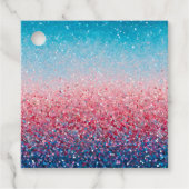 Kleurrijke Glitter Art Gift Labels (Voorkant)