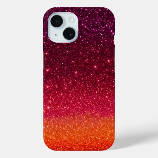 Kleurrijke Glitter Art iPhone Case (Achterkant)