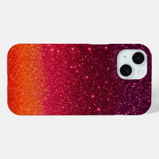 Kleurrijke Glitter Art iPhone Case (Achterkant (horizontaal))