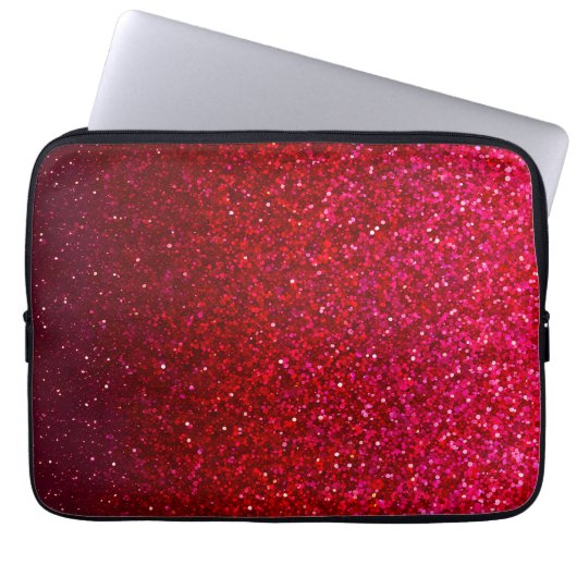 Kleurrijke Glitter Art Laptop Hoesje Laptop Sleeve (Voorkant)