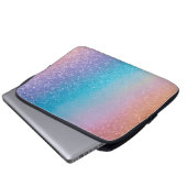 Kleurrijke Glitter Art Laptop Hoesje Laptop Sleeve (Voorkant onderkant)