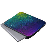 Kleurrijke Glitter Art Laptop Hoesje Laptop Sleeve (Voorkant onderkant)