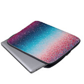 Kleurrijke Glitter Art Laptop Hoesje Laptop Sleeve (Voorkant onderkant)