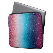 Kleurrijke Glitter Art Laptop Hoesje Laptop Sleeve (Voorkant Links)