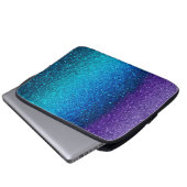 Kleurrijke Glitter Art Laptop Hoesje Sleeve (Voorkant onderkant)