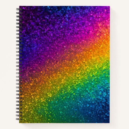 Kleurrijke Glitter Art Spiral Notitieboek (Voorkant)