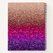 Kleurrijke Glitter Art Spiral Notitieboek (Achterkant)