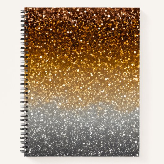 Kleurrijke Glitter Art Spiral Notitieboek (Voorkant)