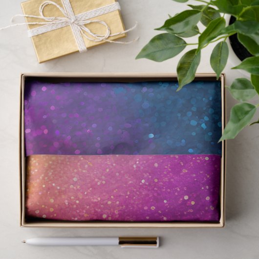 Kleurrijke Glitter Art Tissue Papier (Geschenk)