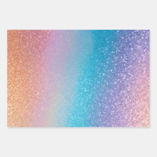 Kleurrijke Glitter Art Wrapping Paper Sheets (Voorkant 2)