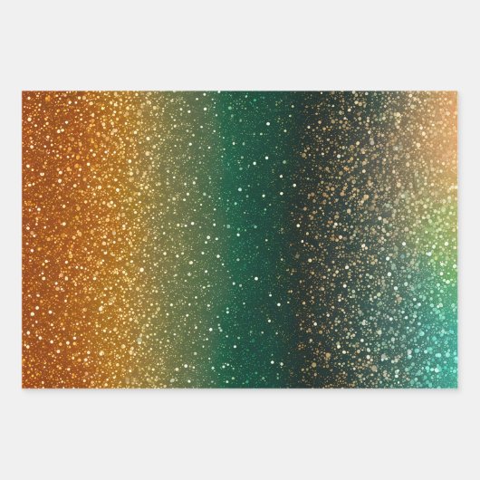 Kleurrijke Glitter Art Wrapping Paper Sheets (Voorkant 3)