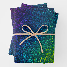 Kleurrijke Glitter Art Wrapping Paper Sheets