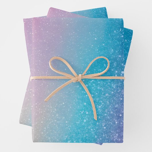 Kleurrijke Glitter Art Wrapping Paper Sheets