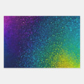 Kleurrijke Glitter Art Wrapping Paper Sheets (Voorkant)