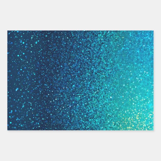 Kleurrijke Glitter Art Wrapping Paper Sheets (Voorkant)