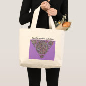 Kleurrijke glitter-geometrisch grote tote bag (Voorkant (product))