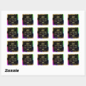 Kleurrijke Glitter Gold Ink Soy Candle Labels (Vel)