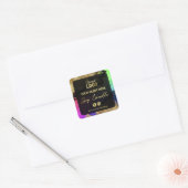 Kleurrijke Glitter Gold Ink Soy Candle Labels (Envelop)