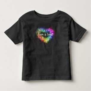 Kleurrijke glitter hart kinder shirts