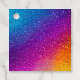Kleurrijke Glitter Kunst Cadeaublaadjes Bedankjes Labels