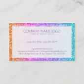 Kleurrijke Glitter Make-up Typografie Ontwerp Visitekaartje (Achterkant)