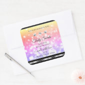 Kleurrijke Glitter Product Labels diamanten (Envelop)