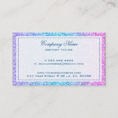 Kleurrijke Glitter & Sparkles Textuur Visitekaartje (Achterkant)