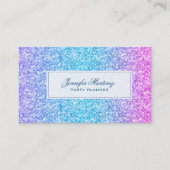 Kleurrijke Glitter & Sparkles Textuur Visitekaartje (Voorkant)