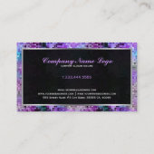 Kleurrijke Glitter & Sparkles Zilveren Accenten 2 Visitekaartje (Achterkant)