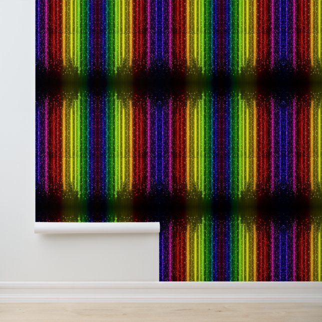 Kleurrijke Glitter Sparkly Lights Behang (Applicatie)