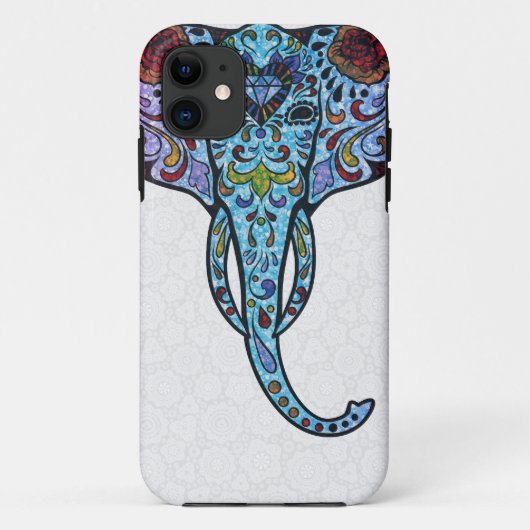 Kleurrijke Glitter StellaRoot Peace Elephant Case-Mate iPhone Case (Achterkant)