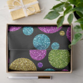 Kleurrijke Glitter Stippen Zwart Tissuepapier (Geschenk)