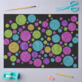 Kleurrijke Glitter Stippen Zwart Tissuepapier (Craft)