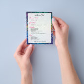 Kleurrijke Glitter Textieprijslijst Flyer (Hand)