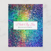 Kleurrijke Glitter Textieprijslijst Flyer (Achterkant)