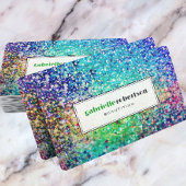 Kleurrijke glitter textuur afbeelding, aangepaste  visitekaartje