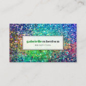 Kleurrijke glitter textuur afbeelding, aangepaste visitekaartje (Voorkant)