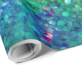 Kleurrijke glitter & witte sparkles textuur afdruk cadeaupapier (Rol Hoek)