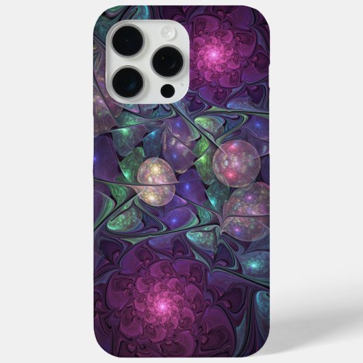 Kleurrijke Glitterende Moderne Abstracte Fractale Case-Mate iPhone Case (Achterkant)