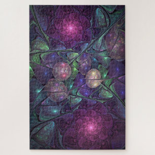 Kleurrijke Glitterende Moderne Abstracte Fractale Legpuzzel