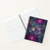 Kleurrijke Glitterende Moderne Abstracte Fractale Notitieboek (Binnen)
