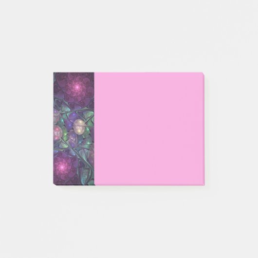 Kleurrijke Glitterende Moderne Abstracte Fractale  Post-it® Notes (Voorkant)
