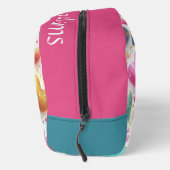 Kleurrijke glitterharten gepersonaliseerd toilettasje (Rechts)