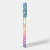 Kleurrijke glitterinkt marmeren textuur monogram Case-Mate iPhone case (Achterkant / Rechts)