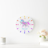 Kleurrijke glitterspecerij - Magische Unicorn Ronde Klok (Huis)