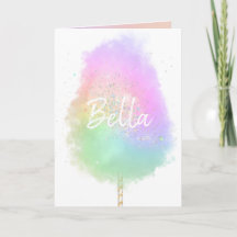 Kleurrijke glittersuikerspin cute