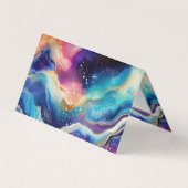 Kleurrijke Glittery Agaat Textuur Achtergrond Visitekaartje (Achterkant)