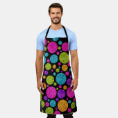 Kleurrijke Glittery Stippen op elke kleur Schort (Gedragen)