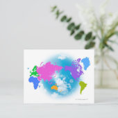 Kleurrijke Globale Kaart (Staand voorkant)