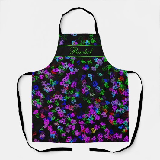 Kleurrijke gloed abstract patroon stijlvolle aange schort (Voorkant)